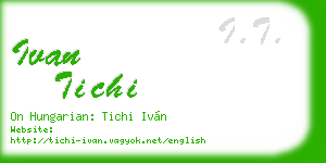 ivan tichi business card